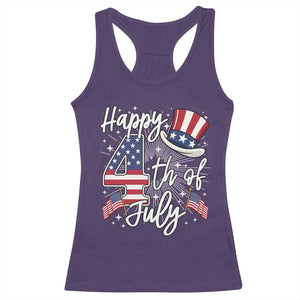 Happy 4th Of July Racerback Tank Top Patriotic American Flag USA TS10 Purple Print Your Wear