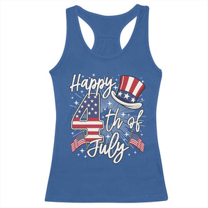 Happy 4th Of July Racerback Tank Top Patriotic American Flag USA TS10 Royal Blue Print Your Wear