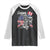 Happy 4th Of July Raglan Shirt Patriotic American Flag USA TS10 Black White Print Your Wear