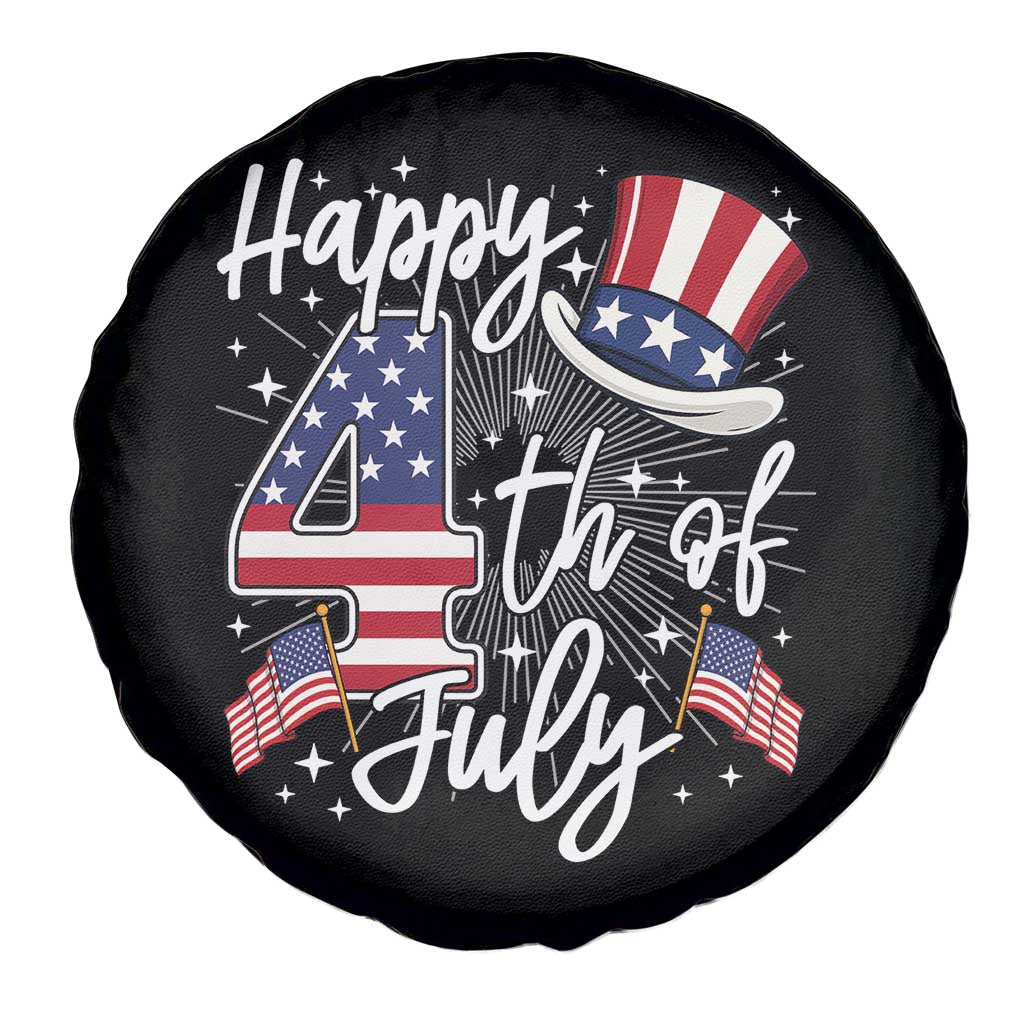 Happy 4th Of July Spare Tire Cover Patriotic American Flag USA TS10 Print Your Wear