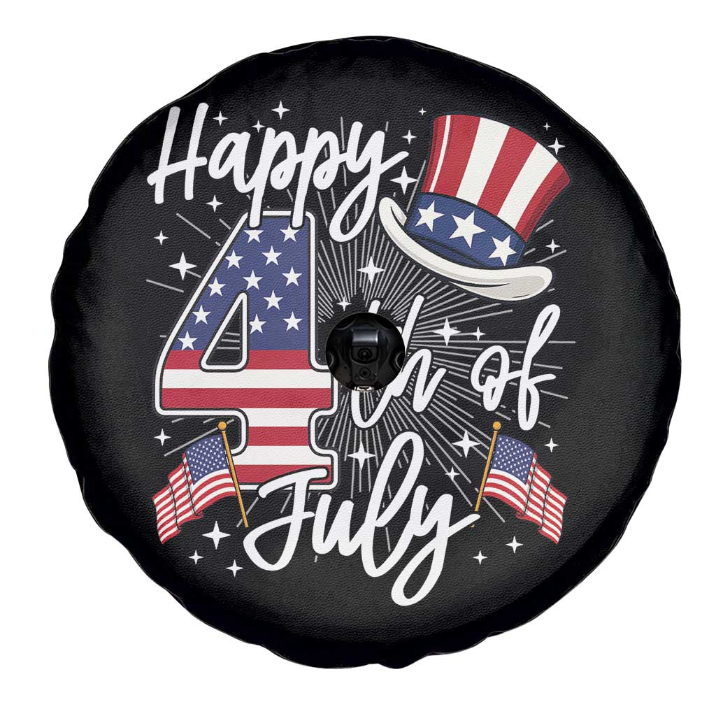 Happy 4th Of July Spare Tire Cover Patriotic American Flag USA TS10 Print Your Wear