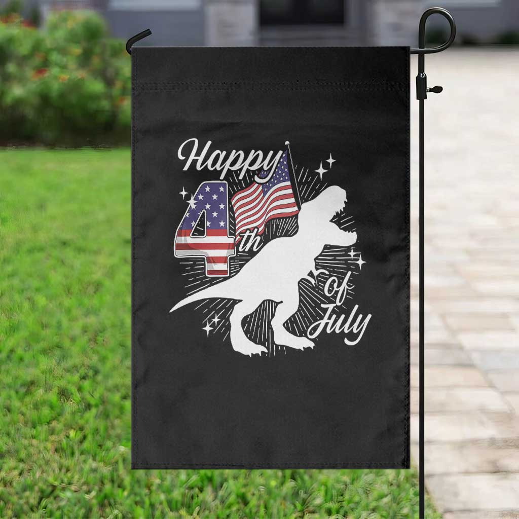 Dinosaur Happy 4th of July Garden Flag Patriotic American Flag USA TS10 Print Your Wear