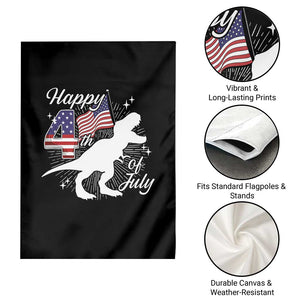 Dinosaur Happy 4th of July Garden Flag Patriotic American Flag USA TS10 Print Your Wear