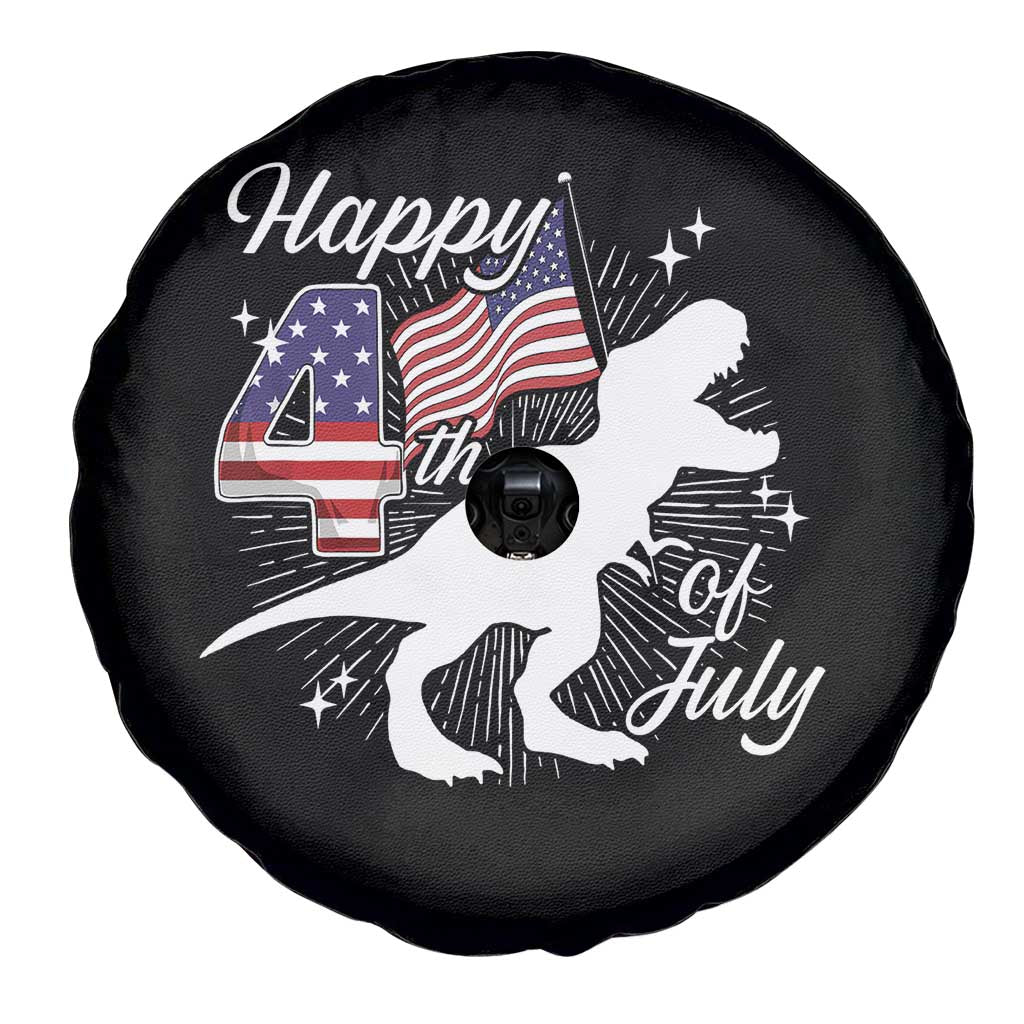 Dinosaur Happy 4th of July Spare Tire Cover Patriotic American Flag USA TS10 Print Your Wear