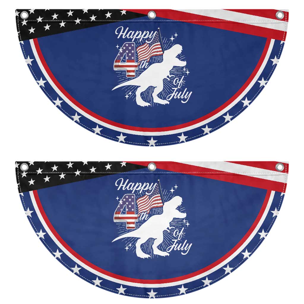Dinosaur Happy 4th of July Patriotic Fan Flag American Flag USA
