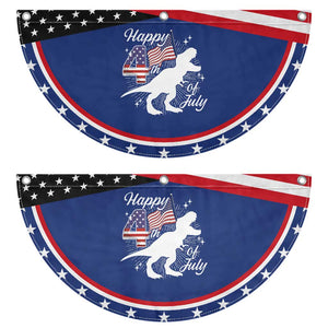 Dinosaur Happy 4th of July Patriotic Fan Flag American Flag USA