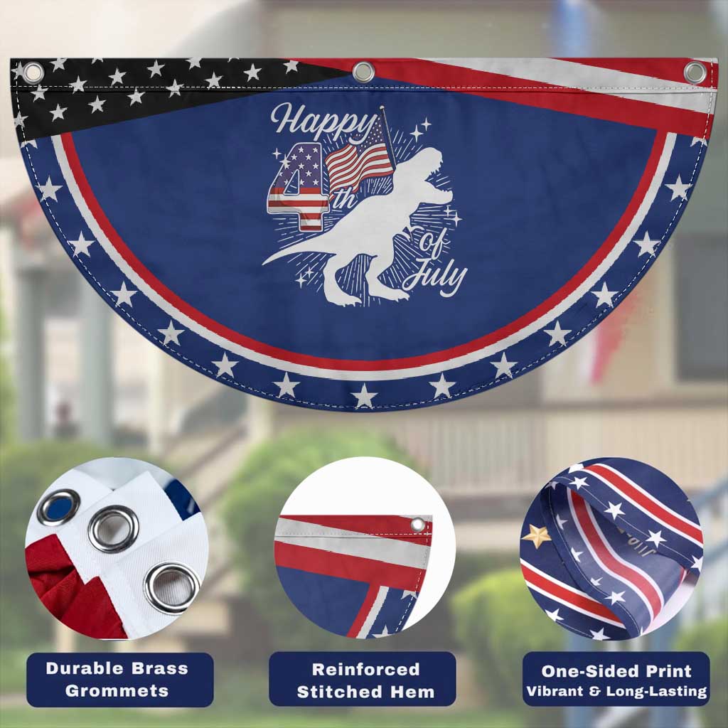 Dinosaur Happy 4th of July Patriotic Fan Flag American Flag USA