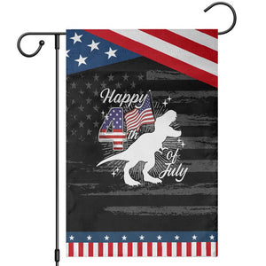Dinosaur Happy 4th of July Garden Flag Patriotic American Flag USA TS10 Distressed Black Blue Print Your Wear