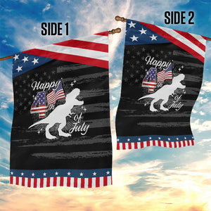 Dinosaur Happy 4th of July Garden Flag Patriotic American Flag USA TS10 Print Your Wear