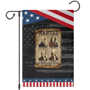 Wanted Treason Founding Fathers 1776 Garden Flag 4th Of July Independence Day TS10 Distressed Black Blue Print Your Wear