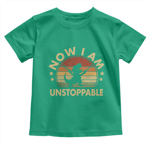 Retro Now I Am Unstoppable Toddler T Shirt Funny Dinosaur Dino Gifts Vintage