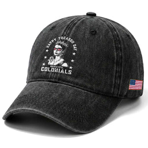 Happy Treason Day Washed Cotton Baseball Cap British Queen Funny July 4th Colonial Meme TS10 Print Your Wear