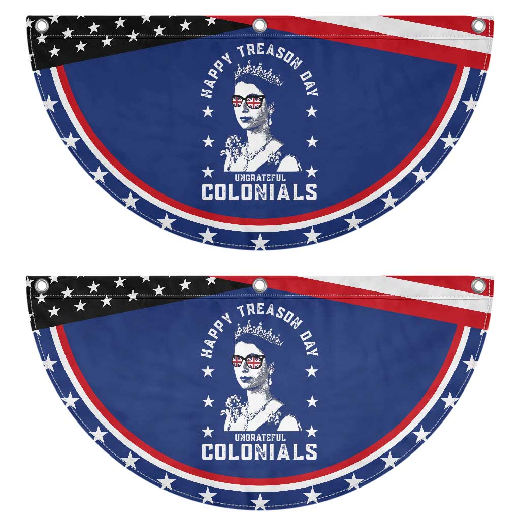 Happy Treason Day Patriotic Fan Flag British Queen Funny July 4th Colonial Meme TS10 2pcs pack Classic Navy Print Your Wear