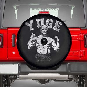 Yuge Muscular Flex Trump Spare Tire Cover Funny Patriotic Vintage Workout Gym Weight Lifting Motivational TS10 Black Print Your Wear
