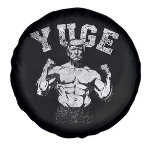 Yuge Muscular Flex Trump Spare Tire Cover Funny Patriotic Vintage Workout Gym Weight Lifting Motivational TS10 Print Your Wear