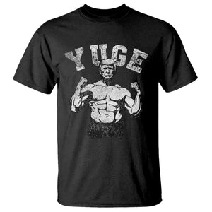 Yuge Muscular Flex Trump T Shirt Funny Patriotic Vintage Workout Gym Weight Lifting Motivational TS10 Black Print Your Wear