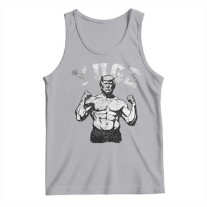 Yuge Muscular Flex Trump Tank Top Funny Patriotic Vintage Workout Gym Weight Lifting Motivational TS10 Athletic Heather Print Your Wear