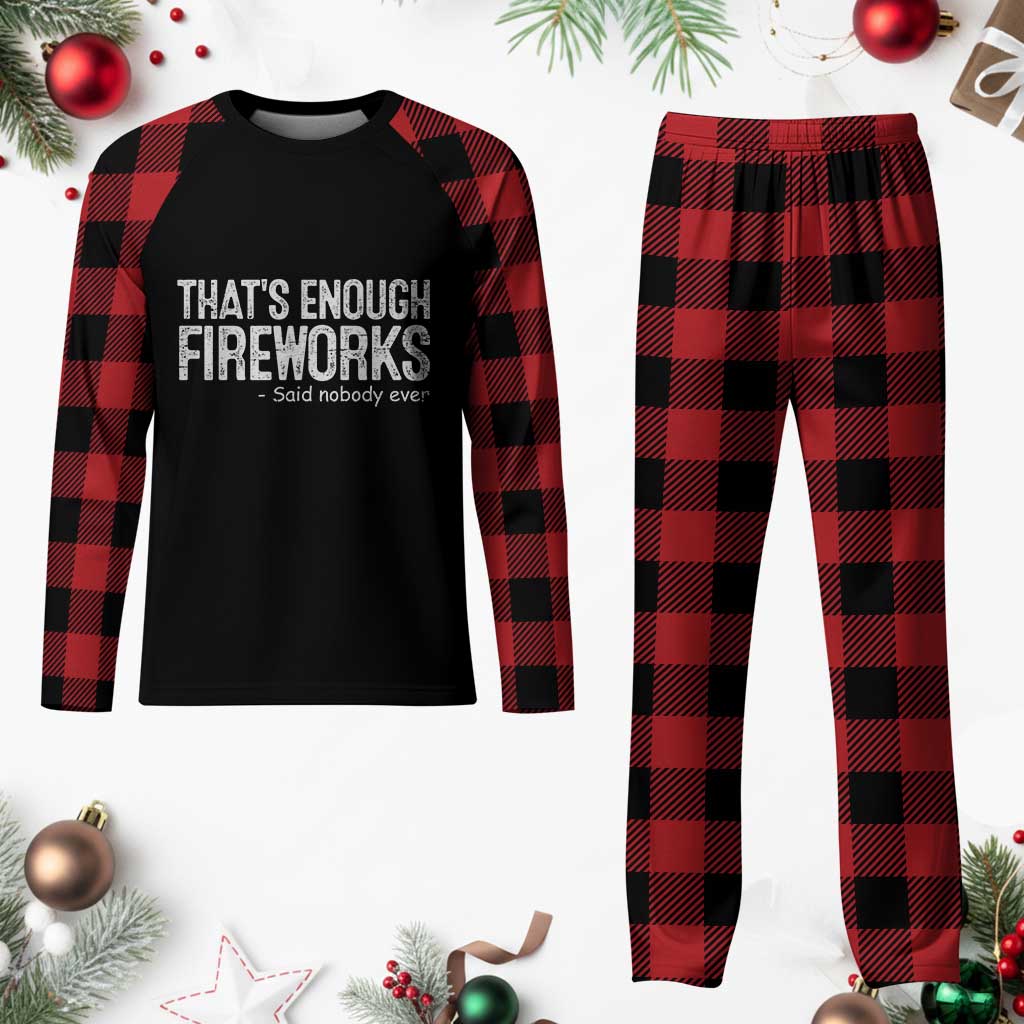 Funny Fireworks Plaid Pajama Set 4th Of July TS10 Buffalo Plaid Print Your Wear