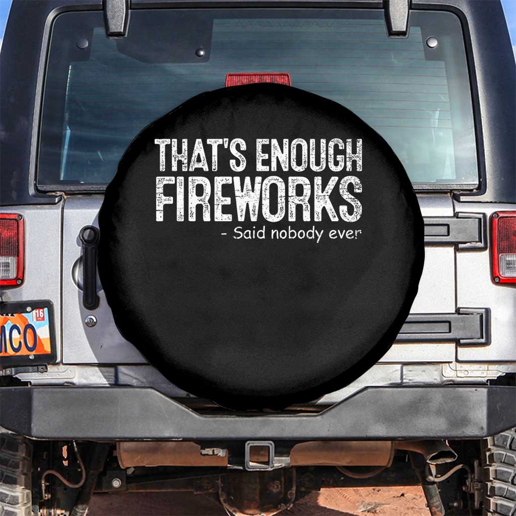 Funny Fireworks Spare Tire Cover 4th Of July TS10 No hole Black Print Your Wear