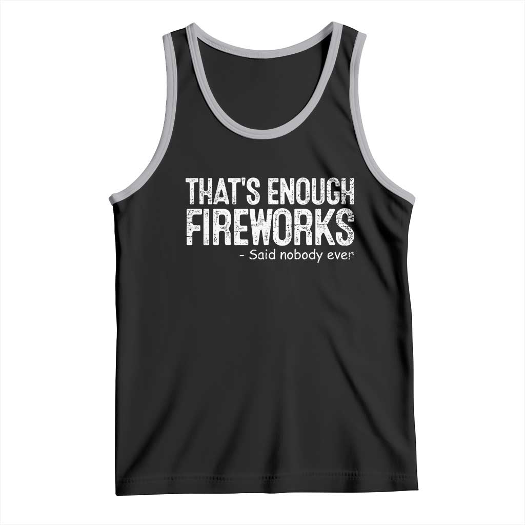 Funny Fireworks Tank Top 4th Of July TS10 Black Athletic Heather Print Your Wear