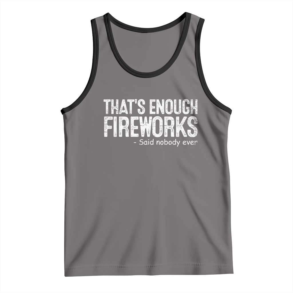 Funny Fireworks Tank Top 4th Of July TS10 Deep Heather Black Print Your Wear