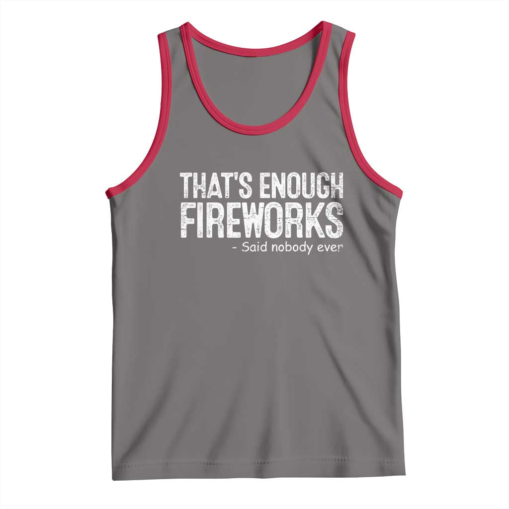 Funny Fireworks Tank Top 4th Of July TS10 Deep Heather Red Print Your Wear