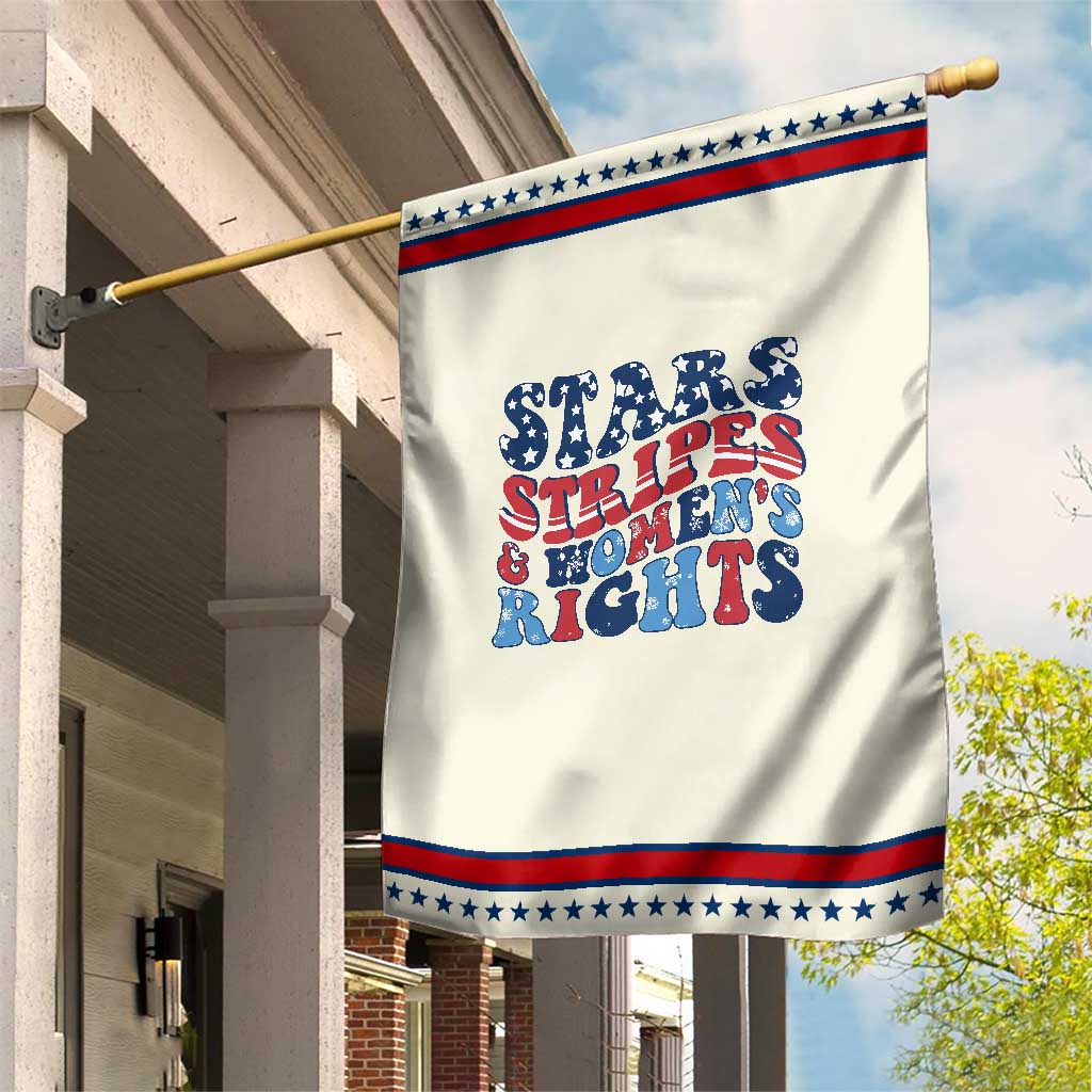 Stars Stripes And Women Rights Garden Flag Groovy Retro 4th Of July TS10 Modern Beige Red Print Your Wear