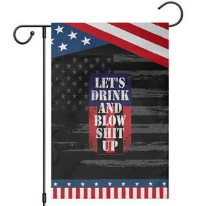 Funny Beer American Flag 4th of July Garden Flag Merica Drinking USA TS10 Distressed Black Blue Print Your Wear