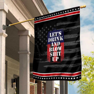Funny Beer American Flag 4th of July Garden Flag Merica Drinking USA TS10 Distressed Black Red Print Your Wear