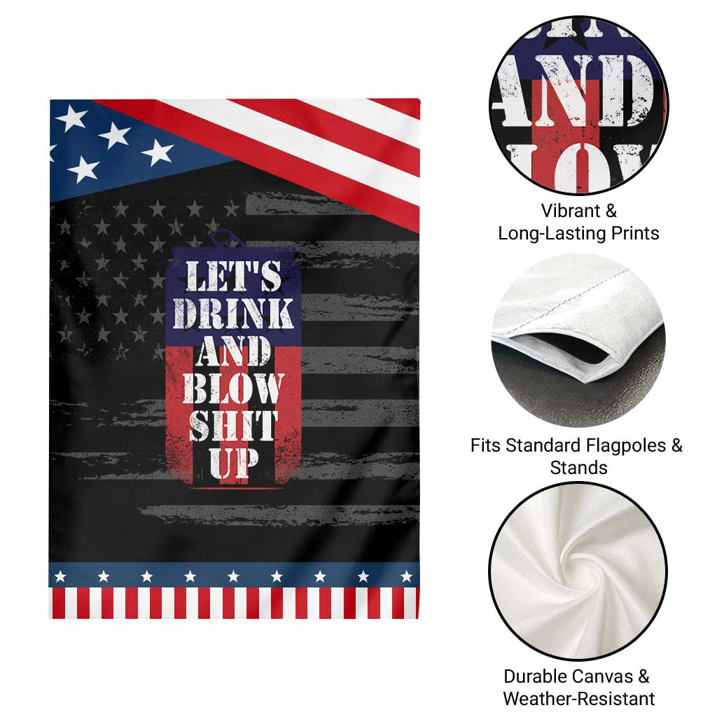 Funny Beer American Flag 4th of July Garden Flag Merica Drinking USA TS10 Print Your Wear