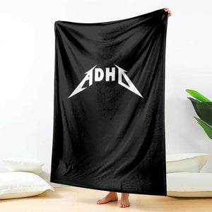 ADHD Throw Blanket Funny Heavy Metal Rock Music Design Meme TS10 Print Your Wear