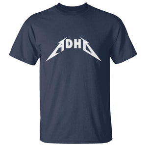 ADHD T Shirt Funny Heavy Metal Rock Music Design Meme TS10 Navy Print Your Wear