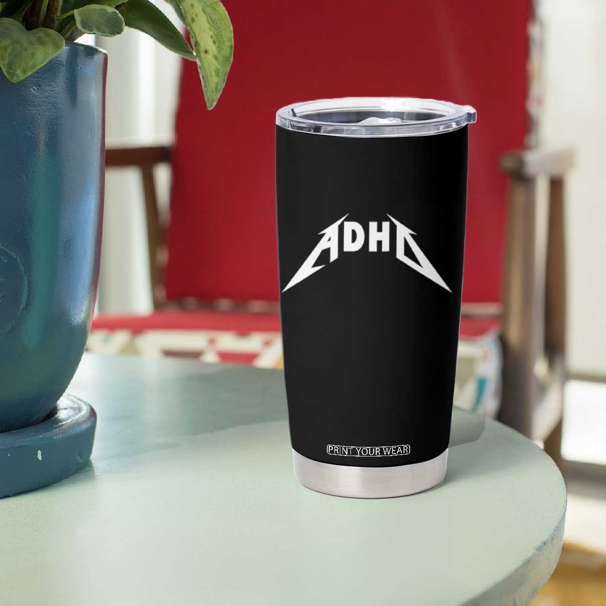 ADHD Tumbler Cup Funny Heavy Metal Rock Music Design Meme TS10 Print Your Wear