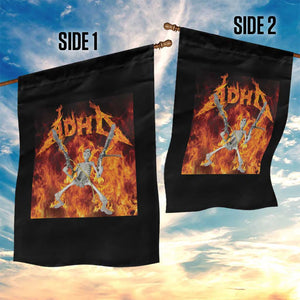 Funny Skeleton ADHD Garden Flag Meme Flames Neurodivergent Gen Z TS10 Print Your Wear