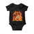 Funny Skeleton ADHD Baby Onesie Meme Flames Neurodivergent Gen Z TS10 Black Print Your Wear