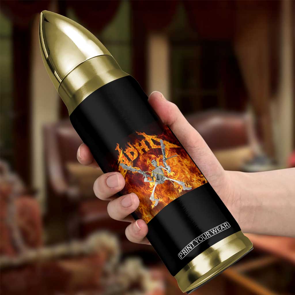 Funny Skeleton ADHD Bullet Tumbler Meme Flames Neurodivergent Gen Z TS10 Print Your Wear