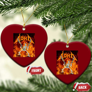 Funny Skeleton ADHD Ceramic Ornament Meme Flames Neurodivergent Gen Z TS10 Print Your Wear