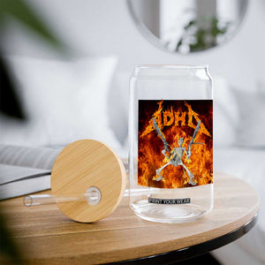 Funny Skeleton ADHD Glass Can Meme Flames Neurodivergent Gen Z TS10 Print Your Wear