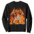 Funny Skeleton ADHD Sweatshirt Meme Flames Neurodivergent Gen Z TS10 Black Print Your Wear