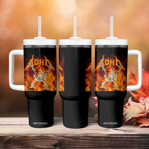 Funny Skeleton ADHD Tumbler With Handle Meme Flames Neurodivergent Gen Z TS10 Print Your Wear