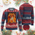 Funny Skeleton ADHD Knit Sweatshirt Meme Flames Neurodivergent Gen Z TS10 Burgundy Print Your Wear