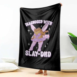 ADHD Meme Throw Blanket Funny Slay DHD Frog Neurodivergent TS10 Print Your Wear
