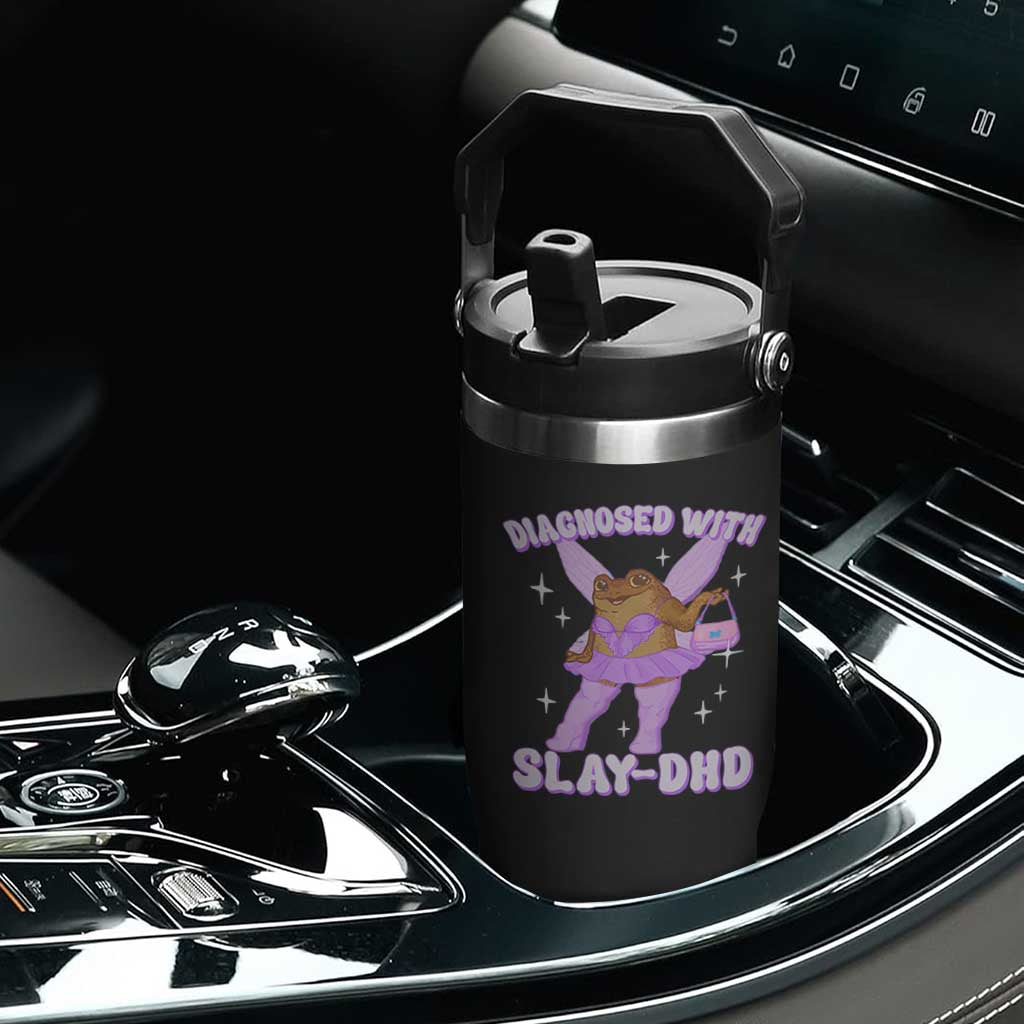 ADHD Meme Flip Straw Tumbler Funny Slay DHD Frog Neurodivergent TS10 Print Your Wear