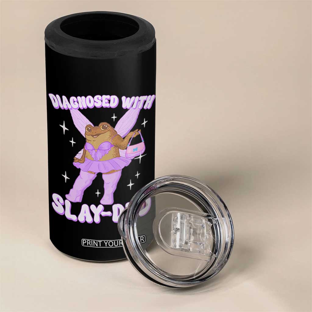 ADHD Meme 4 in 1 Can Cooler Tumbler Funny Slay DHD Frog Neurodivergent TS10 Print Your Wear
