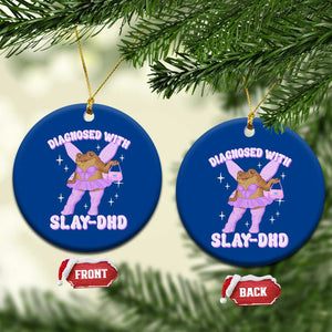 ADHD Meme Ceramic Ornament Funny Slay DHD Frog Neurodivergent TS10 1pc Blue Print Your Wear