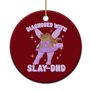 ADHD Meme Ceramic Ornament Funny Slay DHD Frog Neurodivergent TS10 1pc Red Print Your Wear