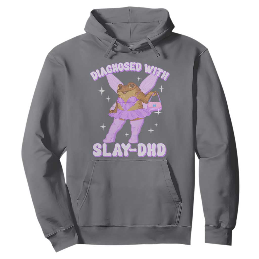 ADHD Meme Hoodie Funny Slay DHD Frog Neurodivergent TS10 Charcoal Print Your Wear