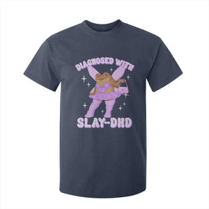 ADHD Meme T Shirt For Kid Funny Slay DHD Frog Neurodivergent TS10 Navy Print Your Wear