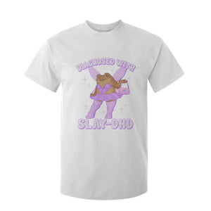 ADHD Meme T Shirt For Kid Funny Slay DHD Frog Neurodivergent TS10 White Print Your Wear