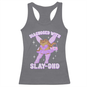 ADHD Meme Racerback Tank Top Funny Slay DHD Frog Neurodivergent TS10 Charcoal Print Your Wear